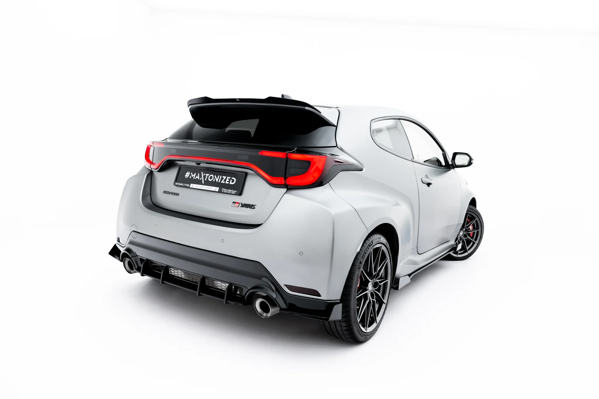 STREET PRO REAR SIDE SPLITTERS + FLAPS SUITABLE FOR TOYOTA GR YARIS MK4 FACELIFT – MAXTON DESIGN - 3