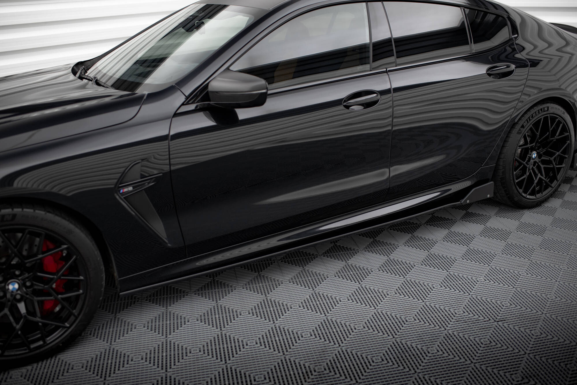Side Skirts Diffusers V.1 + Flaps BMW M8 Gran Coupe F93 / 8 Gran Coupe M-Pack G16 - 4