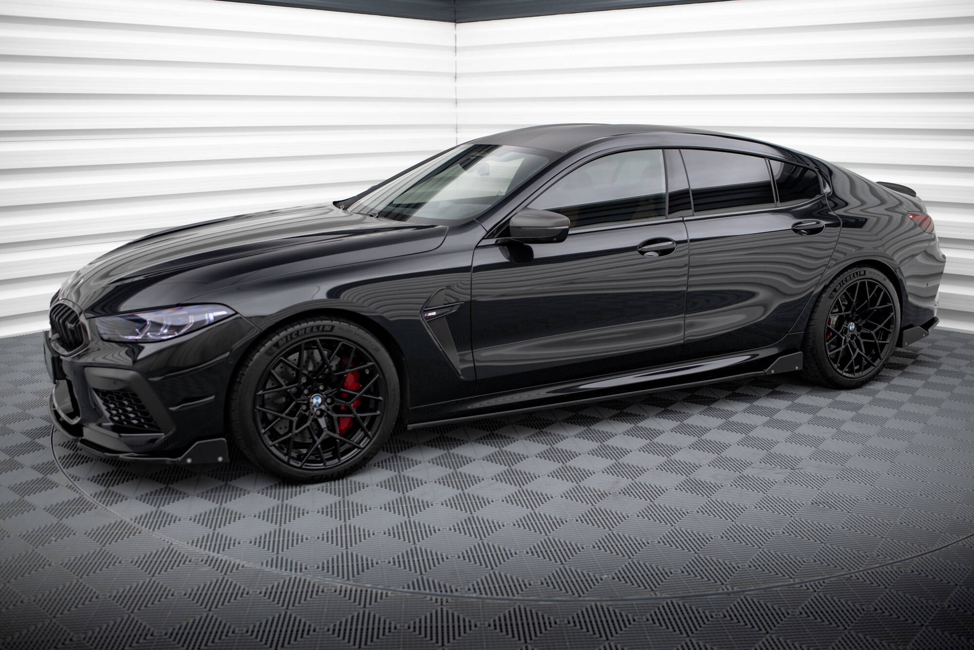 Side Skirts Diffusers V.1 + Flaps BMW M8 Gran Coupe F93 / 8 Gran Coupe M-Pack G16 - 3