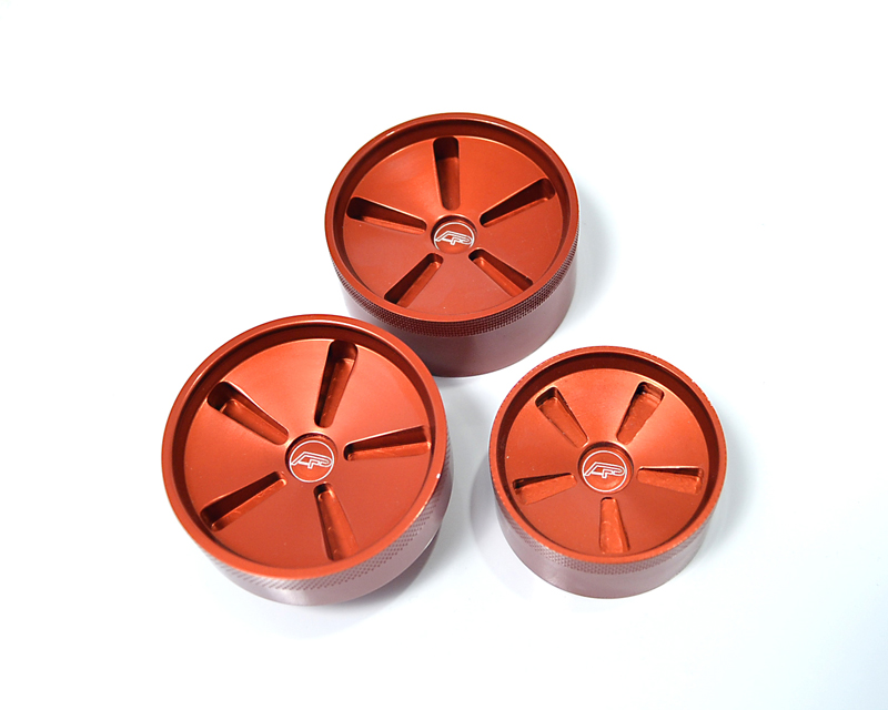 AGENCY POWER ALUMINUM OIL CAP AND FLUID RESERVOIRS CAP KIT SCION FR-S | SUBARU BR-Z | TOYOTA GT-86 13+ - 4