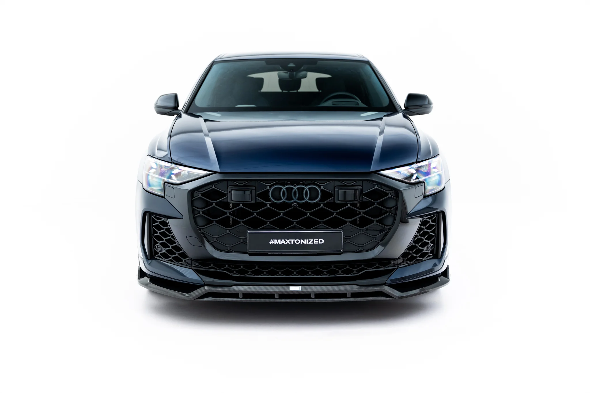PREPREG CARBON FIBER FRONT SPLITTER SUITABLE FOR AUDI RSQ8 MK1 FACELIFT – MAXTON DESIGN