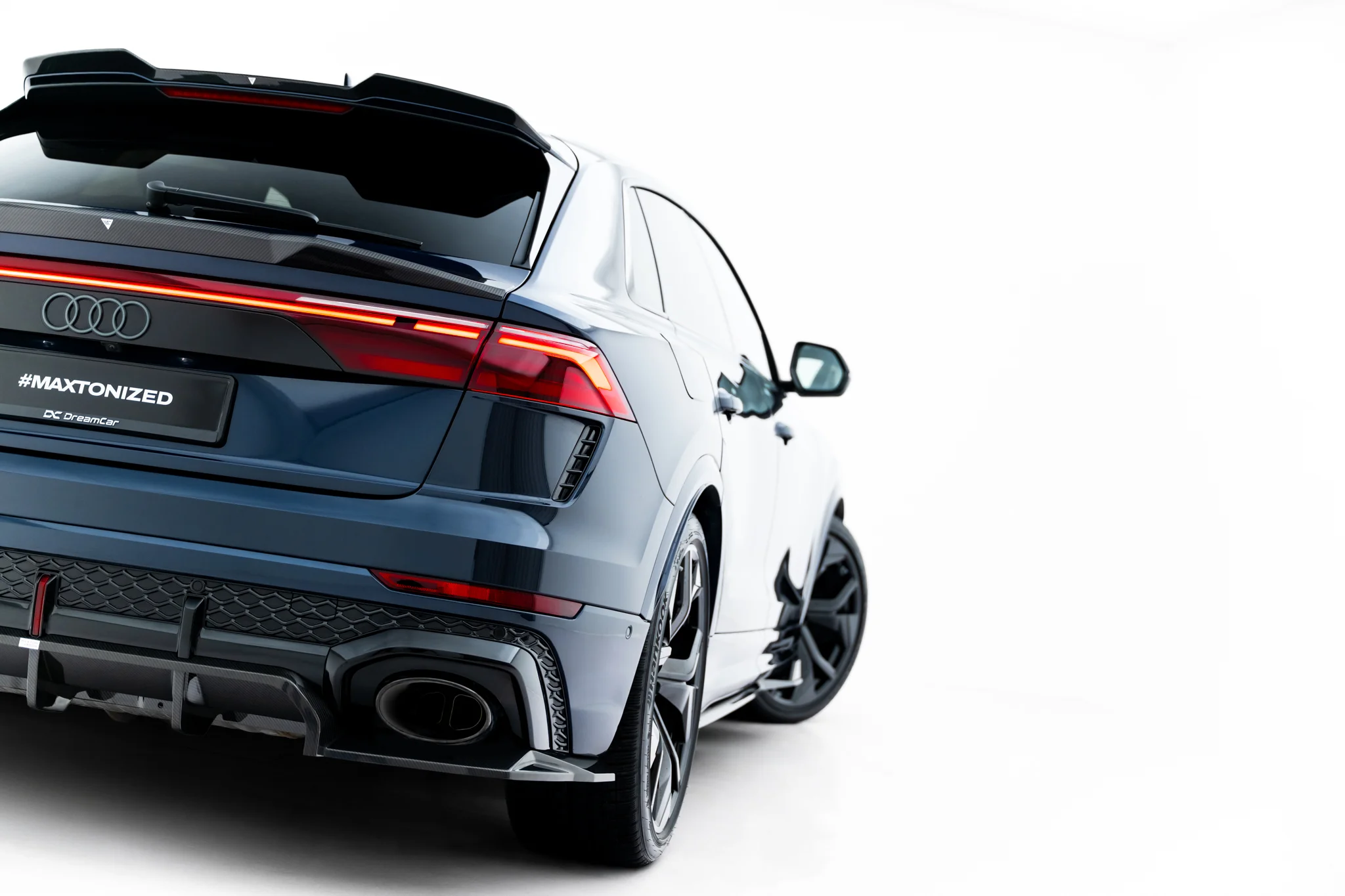 PREPREG CARBON FIBER REAR SPLITTER (WITH VERTICAL BARS) SUITABLE FOR AUDI RSQ8 MK1 FACELIFT – MAXTON DESIGN - 7
