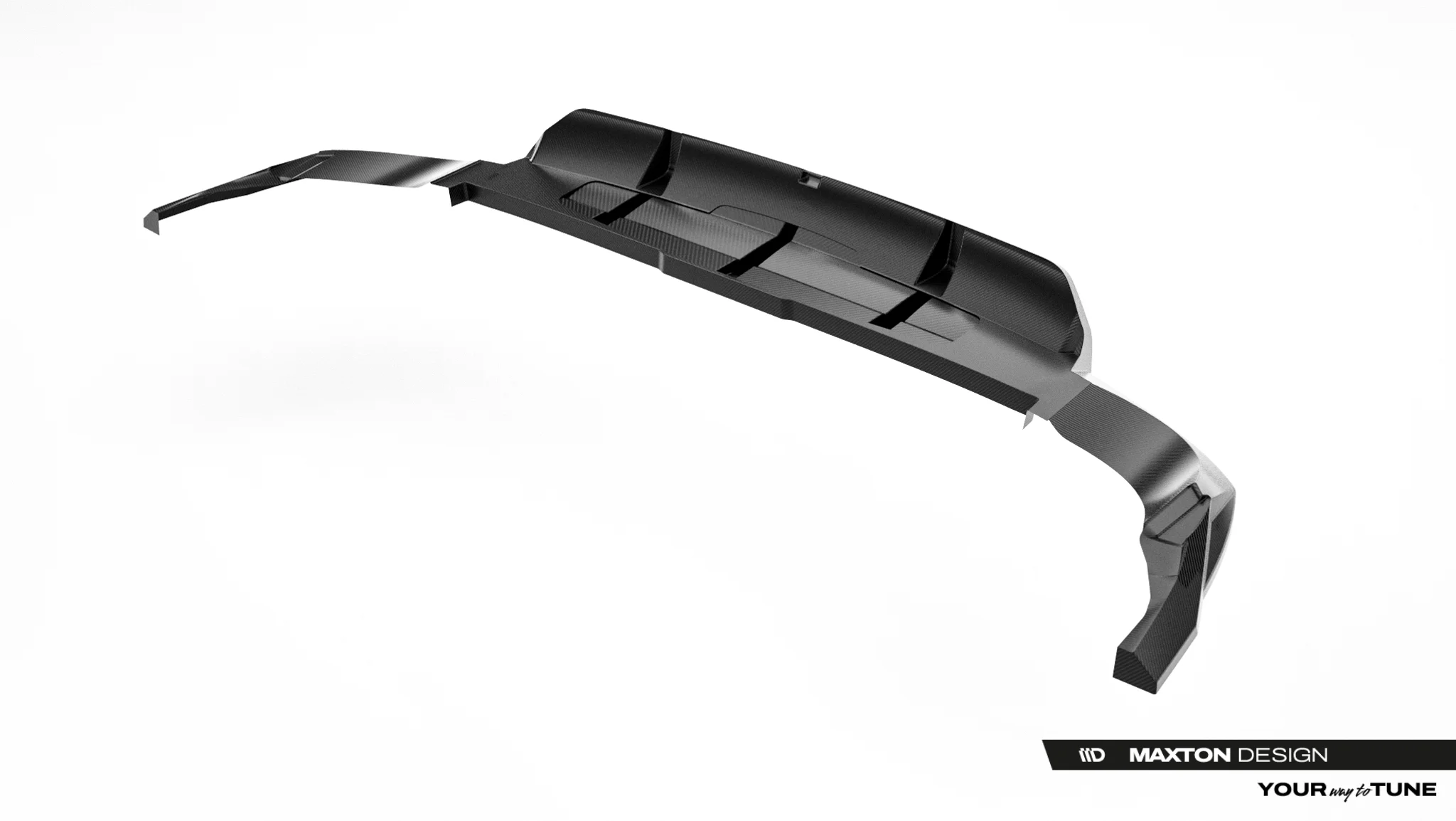 PREPREG CARBON FIBER REAR SPLITTER (WITH VERTICAL BARS) SUITABLE FOR AUDI RSQ8 MK1 FACELIFT – MAXTON DESIGN - 10