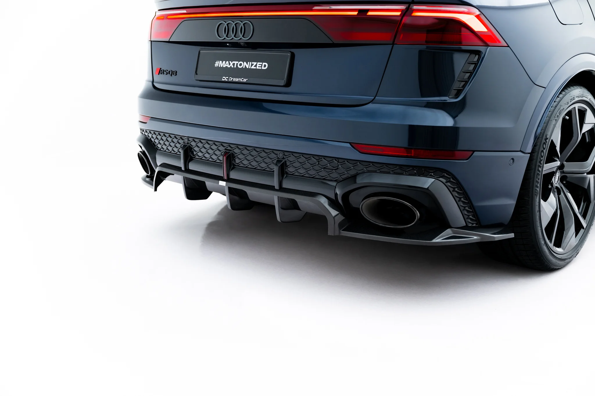 PREPREG CARBON FIBER REAR SPLITTER (WITH VERTICAL BARS) SUITABLE FOR AUDI RSQ8 MK1 FACELIFT – MAXTON DESIGN - 2