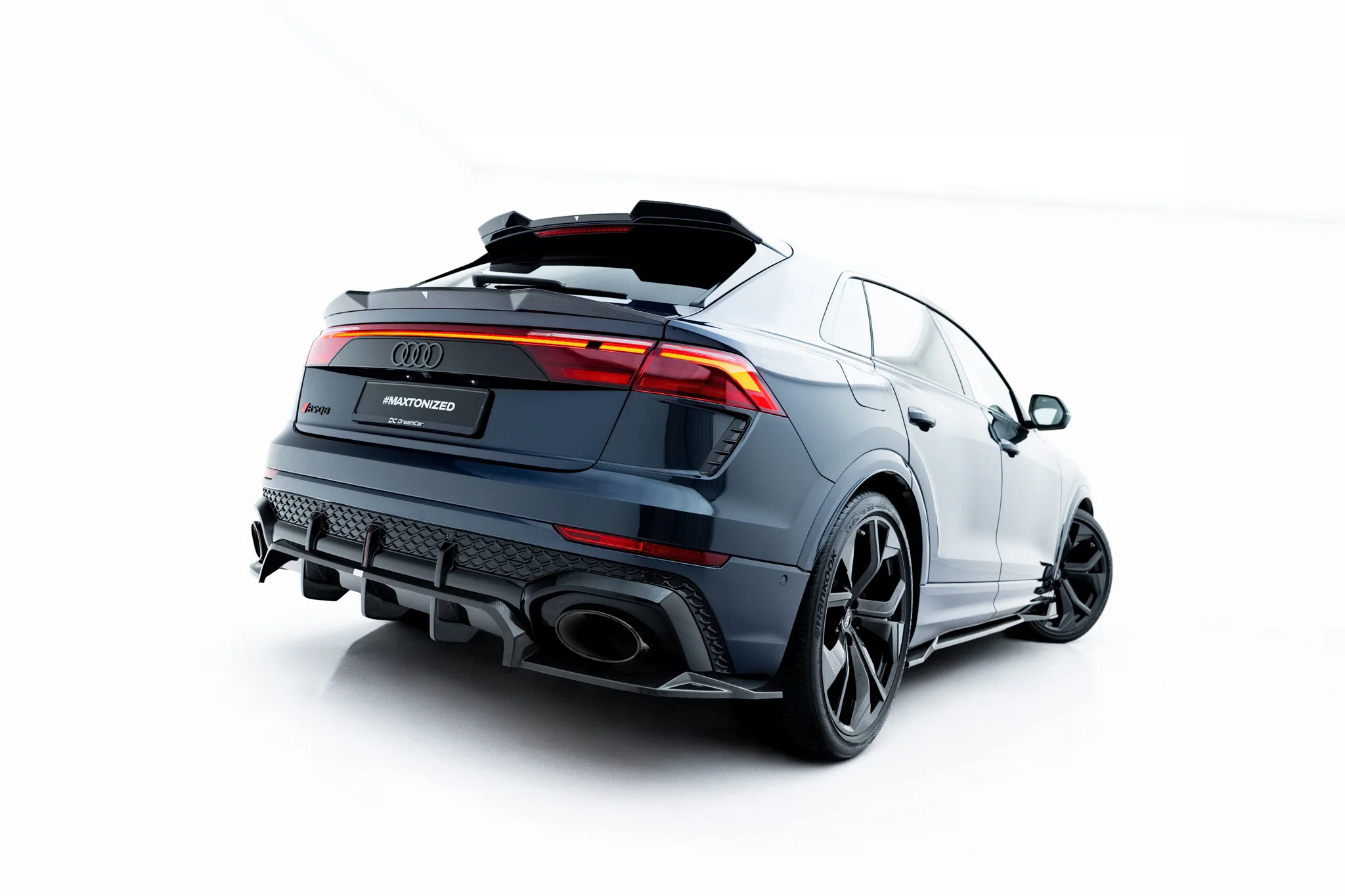 PREPREG CARBON FIBER REAR SPLITTER (WITH VERTICAL BARS) SUITABLE FOR AUDI RSQ8 MK1 FACELIFT – MAXTON DESIGN - 4