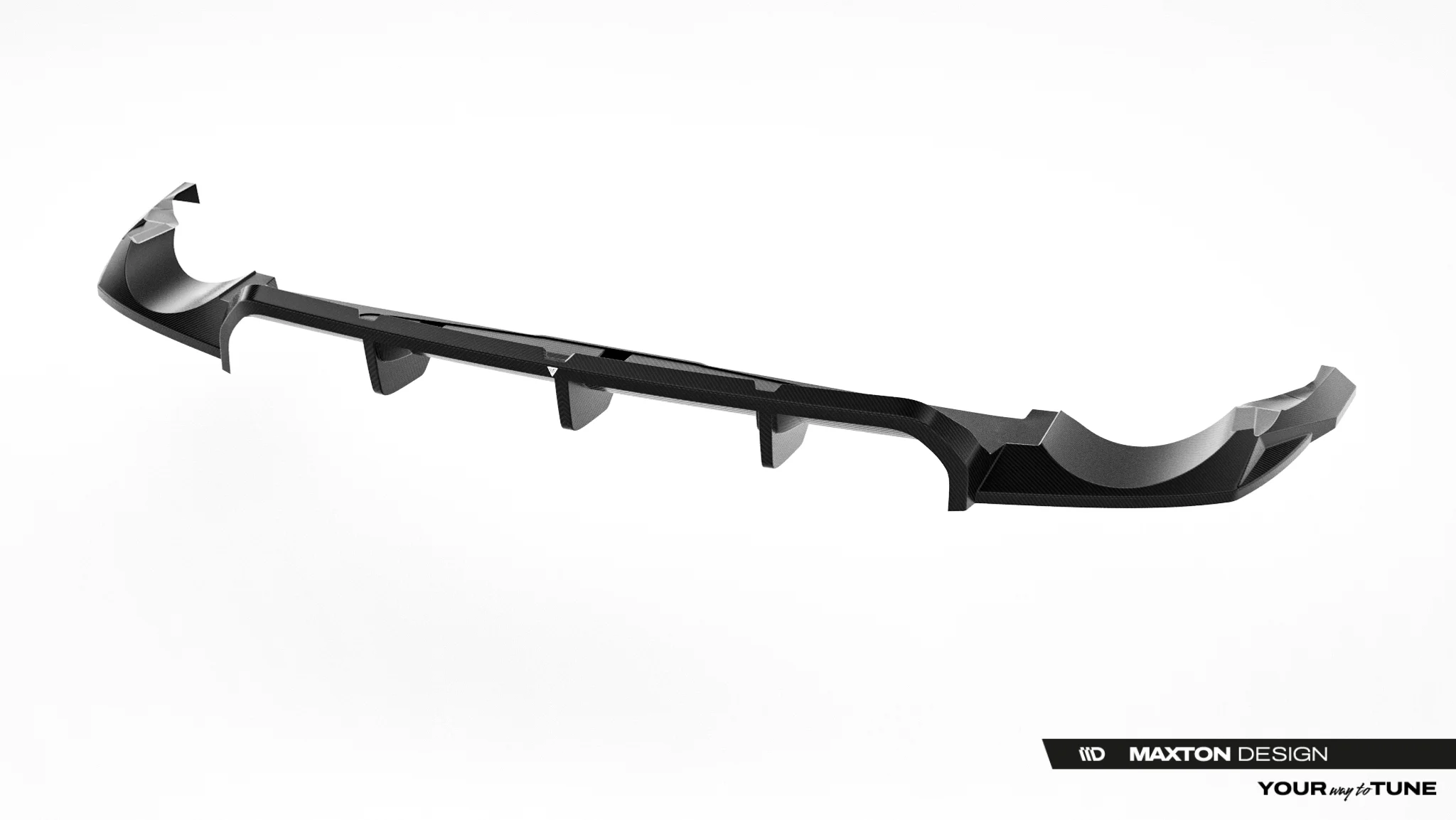 PREPREG CARBON FIBER REAR SPLITTER (WITH VERTICAL BARS) SUITABLE FOR AUDI RSQ8 MK1 FACELIFT – MAXTON DESIGN - 3