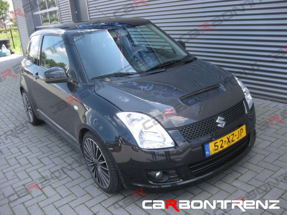 SUZUKI SWIFT 05-09 CARBONTRENZ CSS CARBON FIBER HOOD - 5