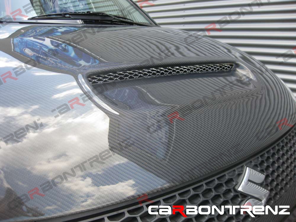 SUZUKI SWIFT 05-09 CARBONTRENZ CSS CARBON FIBER HOOD - 3