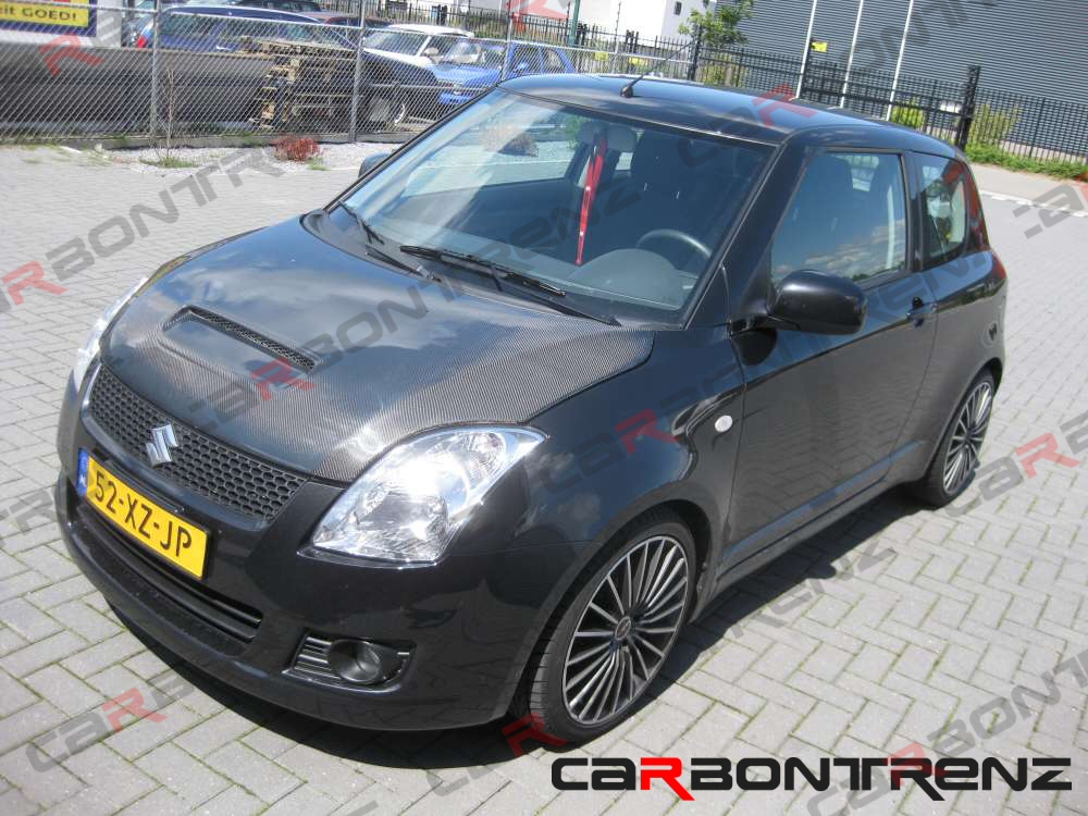 SUZUKI SWIFT 05-09 CARBONTRENZ CSS CARBON FIBER HOOD - 4