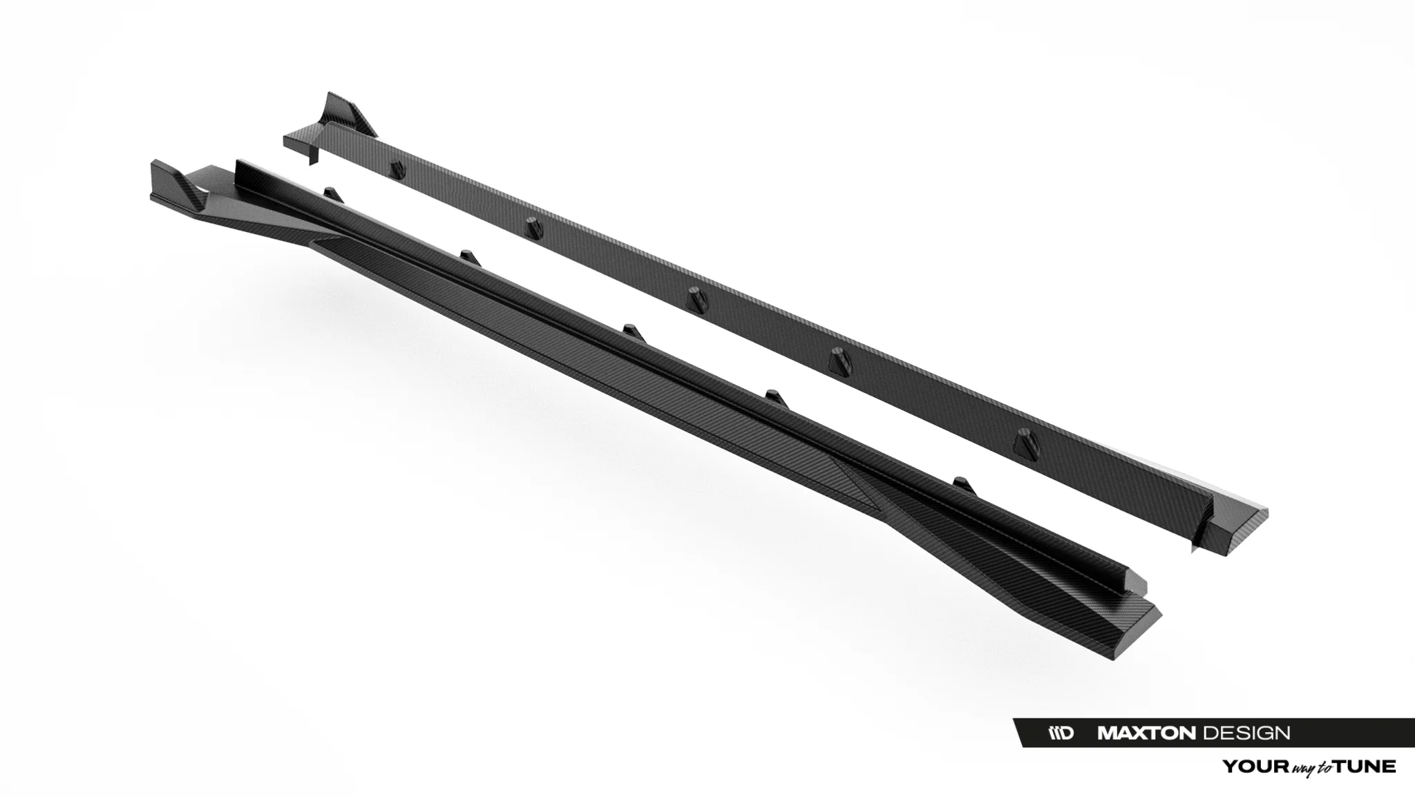 PREPREG CARBON FIBER SIDE SKIRTS SUITABLE FOR AUDI RSQ8 MK1 FACELIFT – MAXTON DESIGN