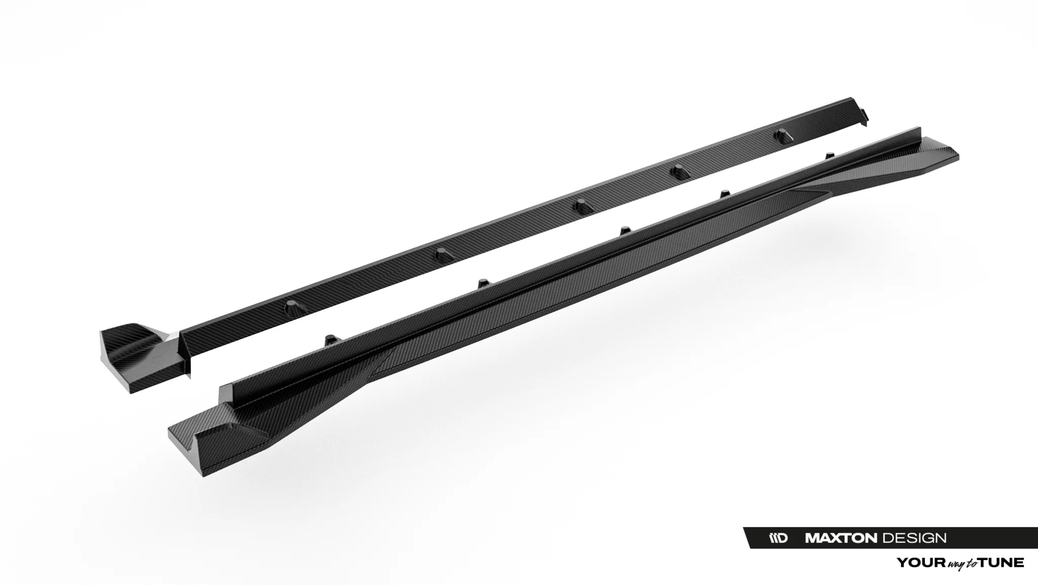 PREPREG CARBON FIBER SIDE SKIRTS SUITABLE FOR AUDI RSQ8 MK1 FACELIFT – MAXTON DESIGN - 2