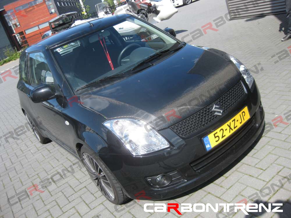 SUZUKI SWIFT 05-09 CARBONTRENZ OEM KOLFIBER HUV - 2