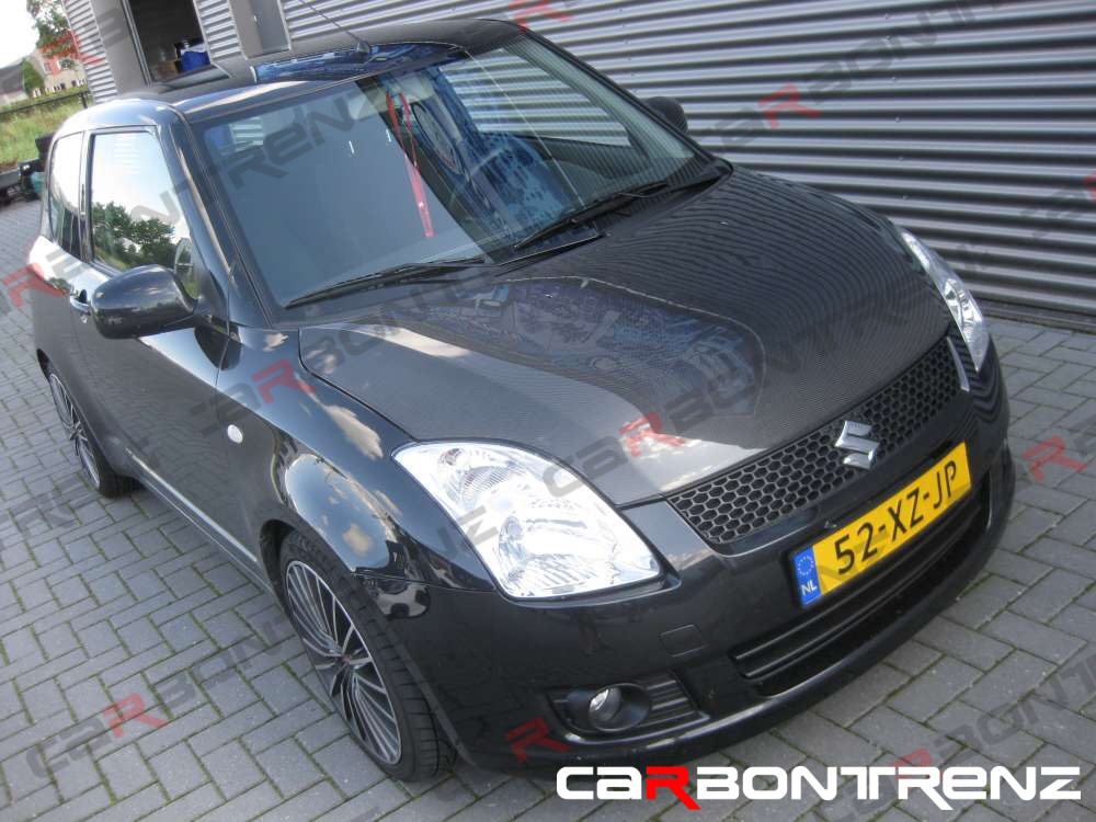 SUZUKI SWIFT 05-09 CARBONTRENZ OEM KOLFIBER HUV - 5
