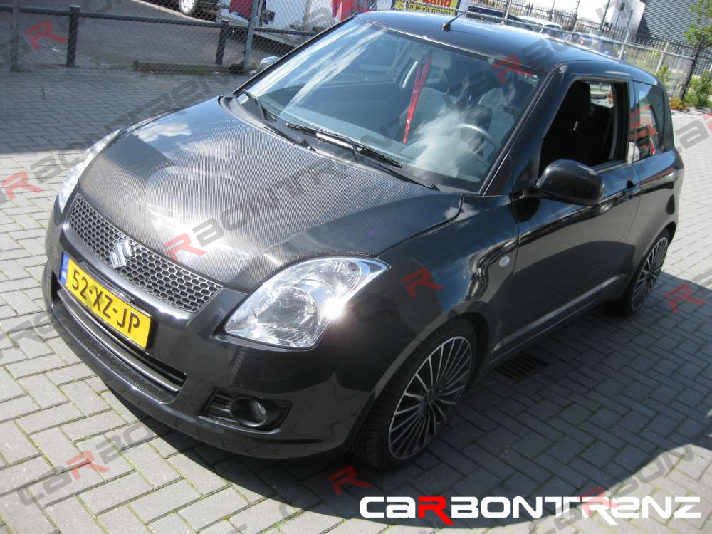 SUZUKI SWIFT 05-09 CARBONTRENZ OEM KOLFIBER HUV - 3