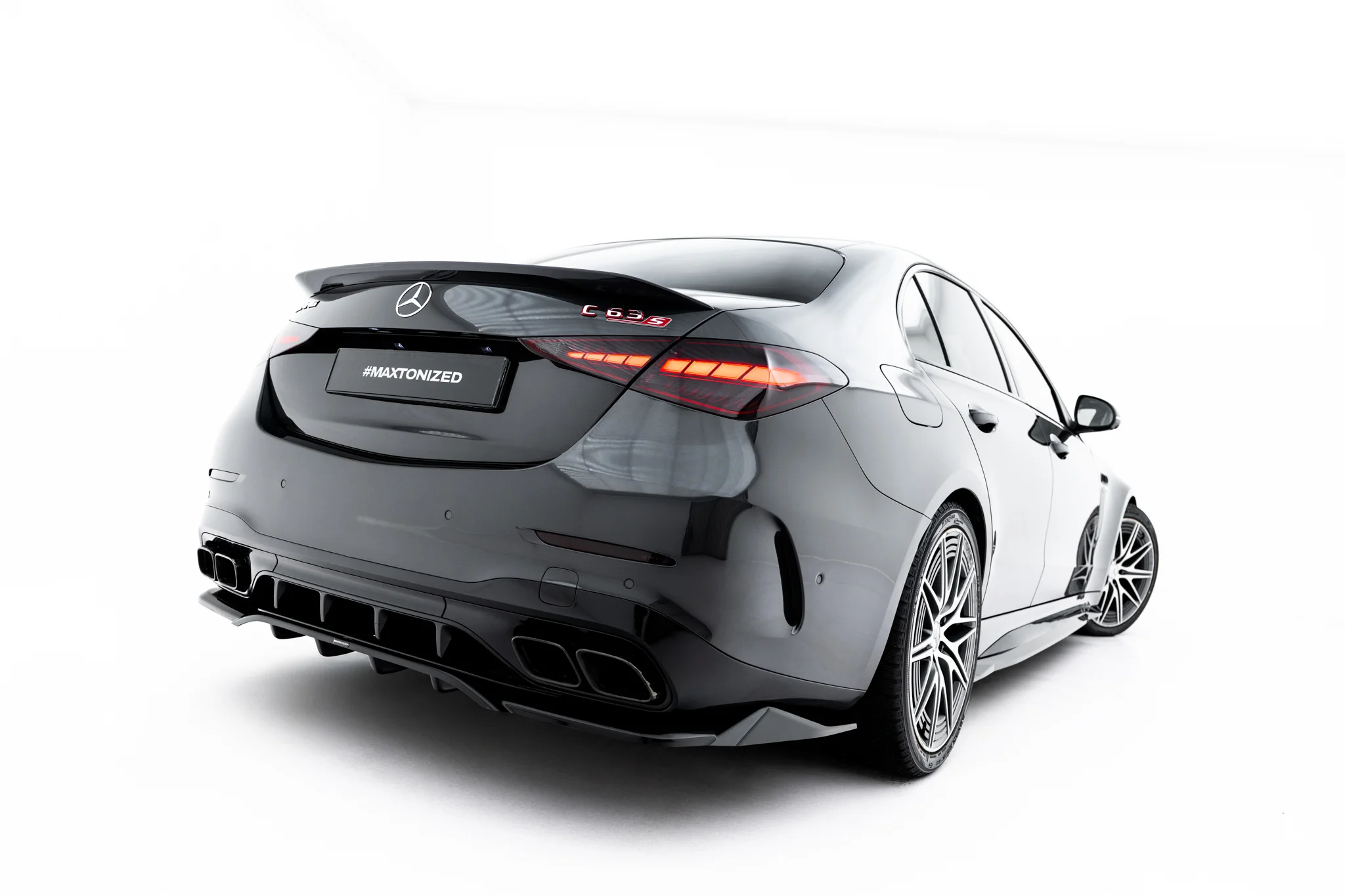 REAR SPLITTER (WITH VERTICAL BARS) SUITABLE FOR MERCEDES-AMG C63 SEDAN / ESTATE W206 / S206 – MAXTON DESIGN - 2