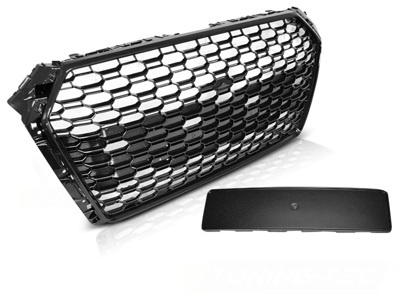 GRILL SPORT BLANK SVART TILL AUDI A4 B9 2015-2019