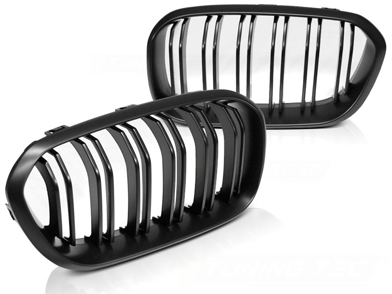 GRILL SVART MATT DUBBELRIBBAD TILL BMW F20 F21 LCI 2015-2018