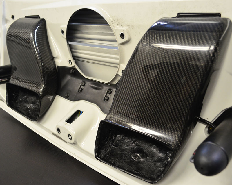 AGENCY POWER CARBON FIBER DECKLID INTAKE SCOOPS PORSCHE 997 TURBO 07-12 - 3