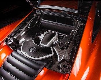 AGENCY POWER CARBON FIBER 4-PIECE ENGINE BAY PANELS SET MCLAREN MP4-12C 12-14