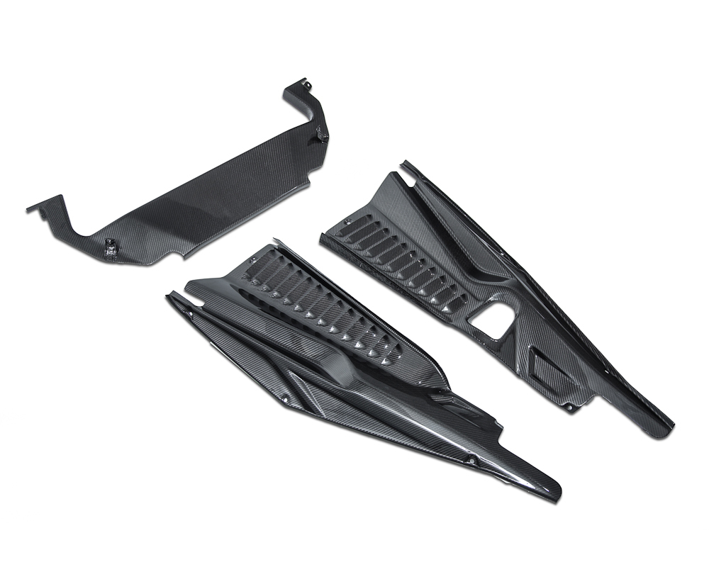 AGENCY POWER CARBON FIBER ENGINE PANELS AND UNDER SCREEN PANEL FERRARI 458 10-14 - 4