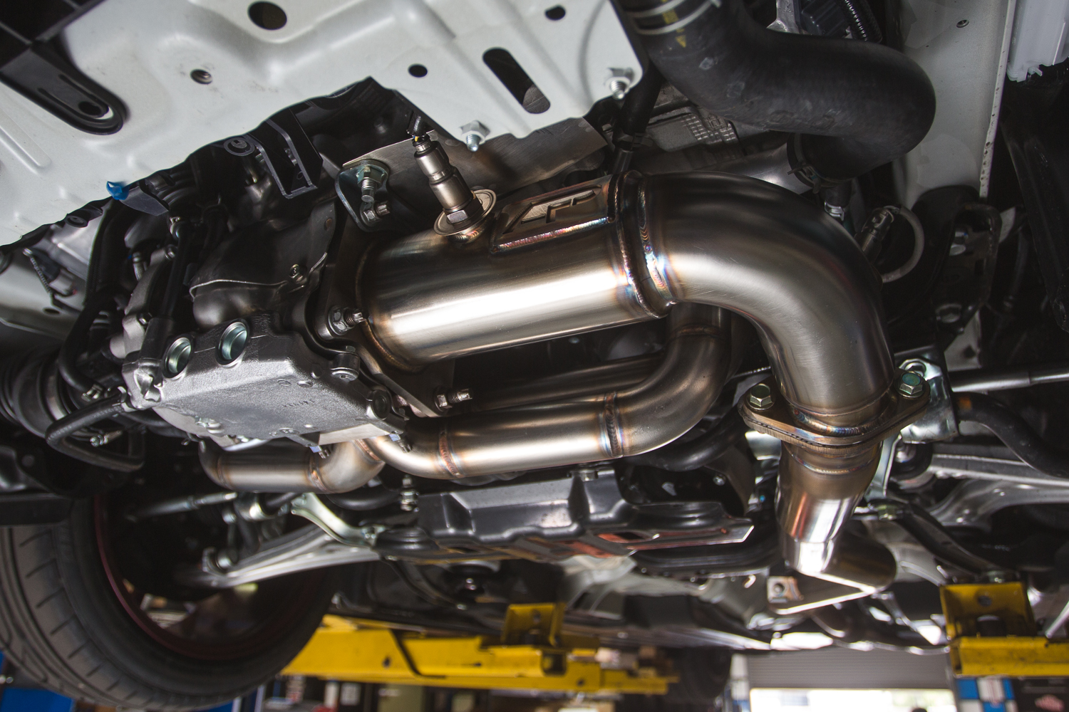 AGENCY POWER STAINLESS STEEL HIGH FLOW CAT J PIPE AND MID PIPE SUBARU WRX 15-17 - 4