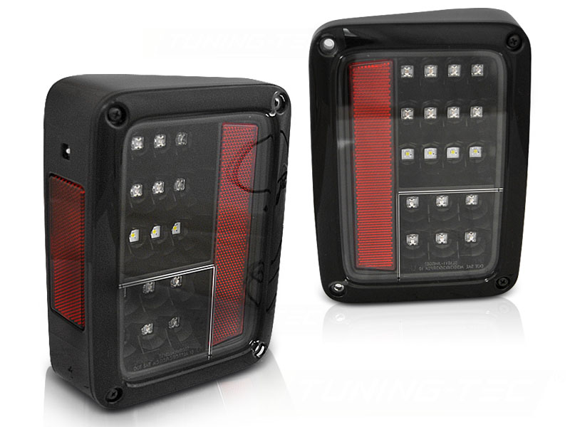 LED-BAKLYKTOR JEEP WRANGLER JK 2007-2018 LED SVART