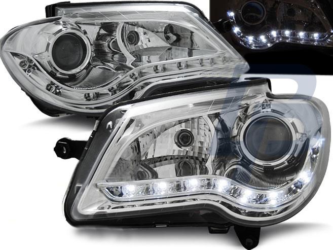HEADLIGHTS VW TOURAN 06-10  DAYLIGHT CHROME - 2