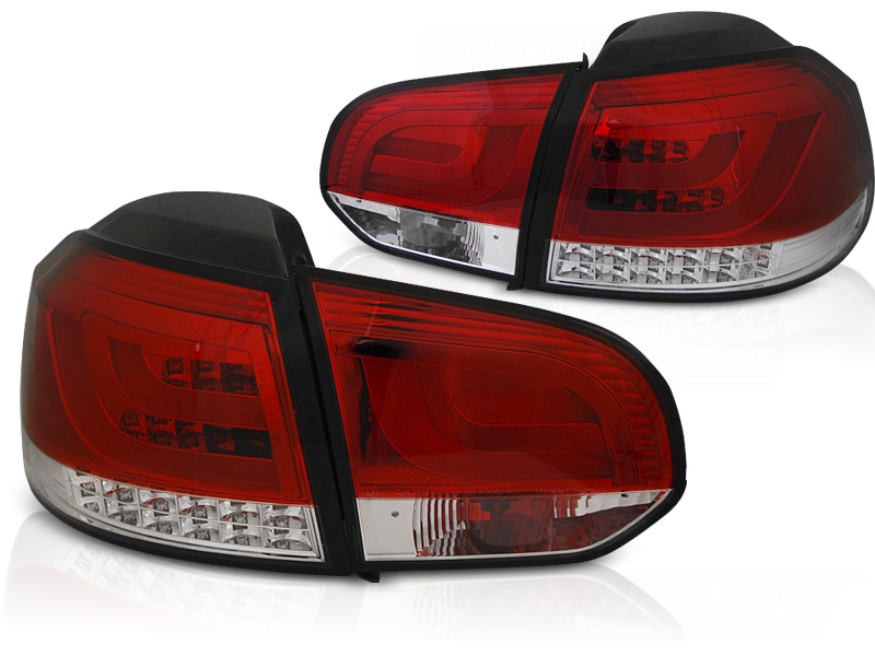 LED-BAKLYKTOR RÖD VIT TILL VW GOLF 6 2008-2012