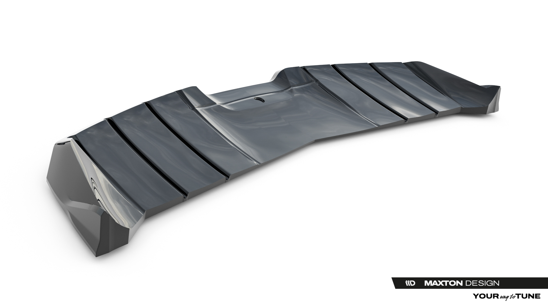 REAR SPLITTER (WITH VERTICAL BARS) + LED SUITABLE FOR MERCEDES-AMG GT R C190 FACELIFT – MAXTON DESIGN - 3