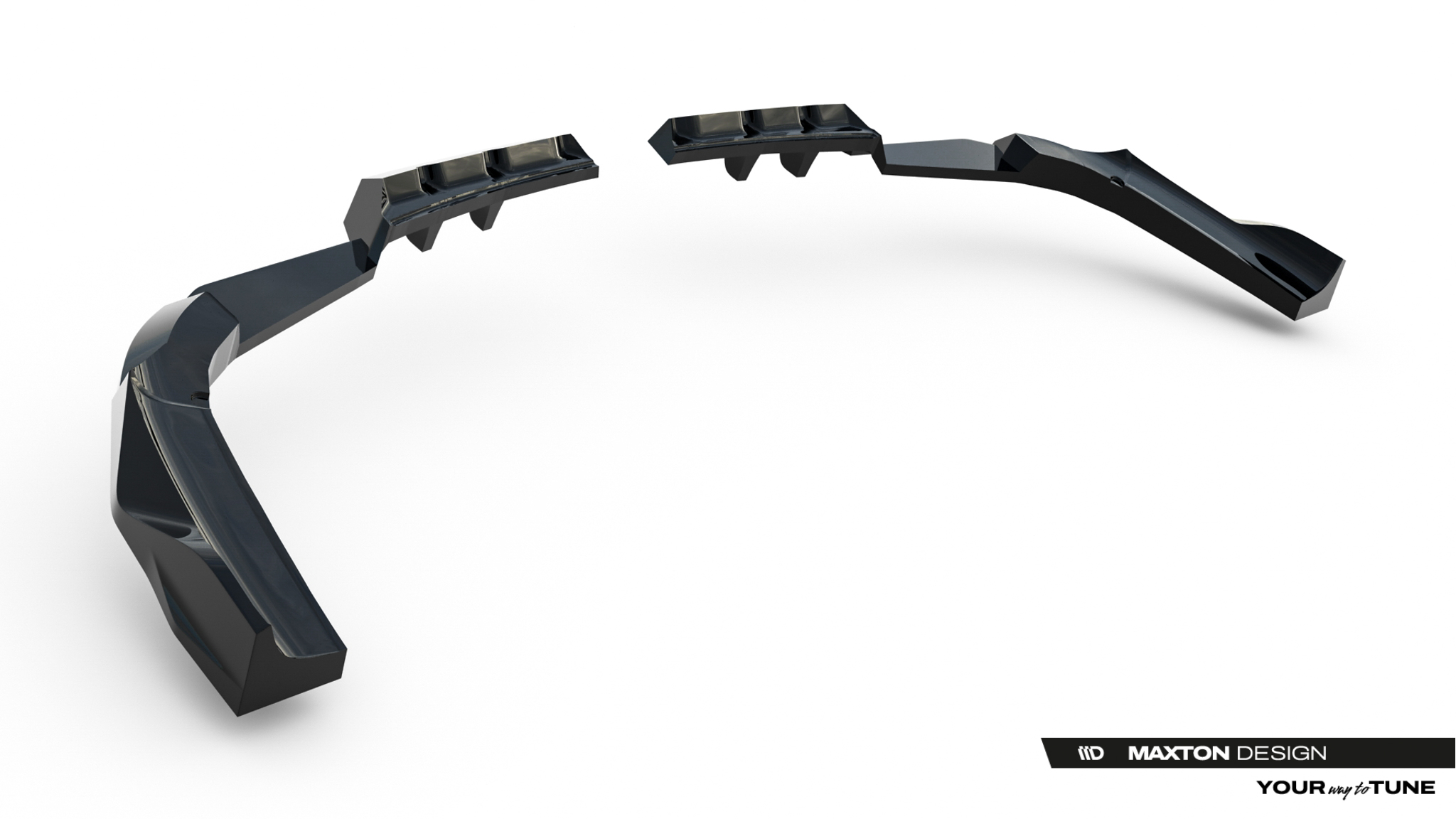 REAR SPLITTER (WITH VERTICAL BARS) SUITABLE FOR BMW X3 M50 G45 – MAXTON DESIGN - 4