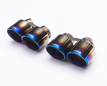 AGENCY POWER TITANIUM QUAD GT2 ANGLE STYLE EXHAUST TIPS PORSCHE 991 TURBO | TURBO S 14-16