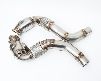 AGENCY POWER HIGH FLOW CAT DOWNPIPES BMW F85 X5M | F86 X6M 15-16