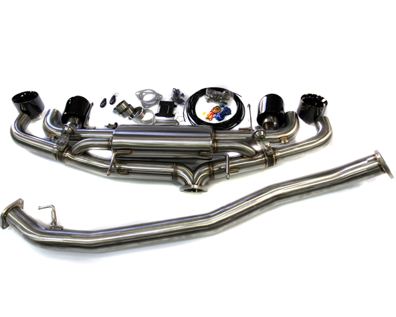 AGENCY POWER ELECTRONIC VALVE CONTROLLED 90MM EXHAUST MUFFLER WITH BLACK CHROME TIPS NISSAN R35 GT-R 09-16 - 3