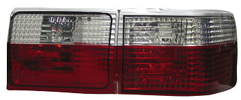 AUDI 80 86-91 TAILLIGHTS RED/CLEAR V1