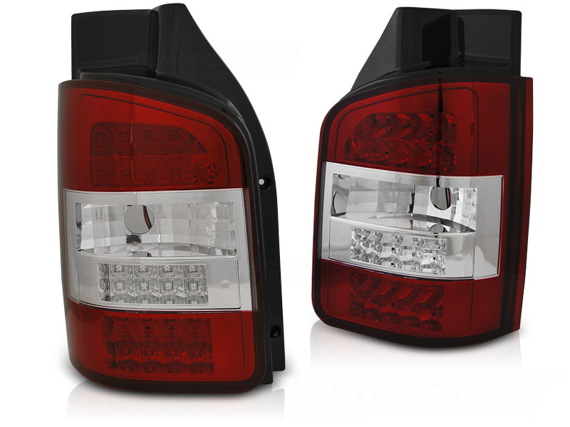 LED-BAKLYKTOR RÖD/VIT TILL VW T5 2010-2015 TRANSPORTER