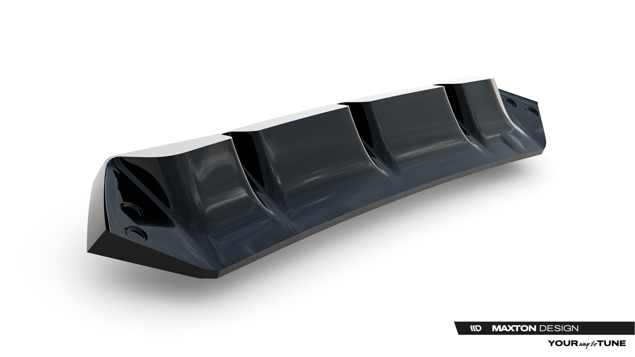 REAR SPLITTER (WITH VERTICAL BARS) SUITABLE FOR BMW M5 F90 / F90 FACELIFT – MAXTON DESIGN - 4