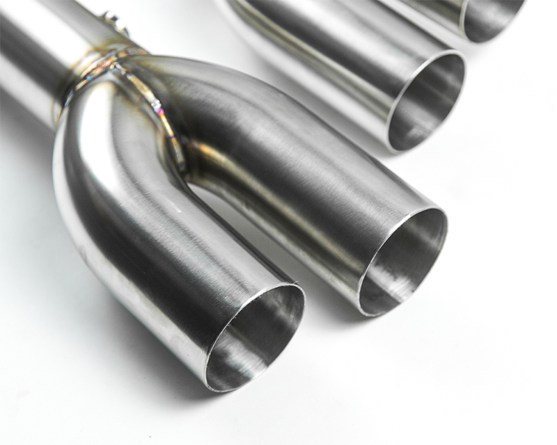AGENCY POWER RACE CAT/MUFFLER DELETE PIPES WITH QUAD TIPS PORSCHE 997TT 07-09 - 2