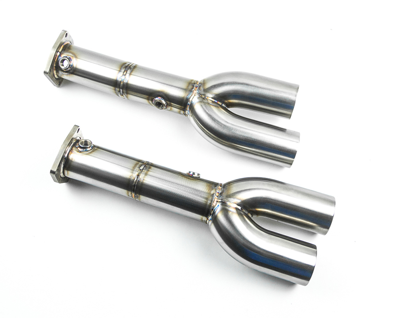 AGENCY POWER RACE CAT/MUFFLER DELETE PIPES WITH QUAD TIPS PORSCHE 997TT 07-09 - 4