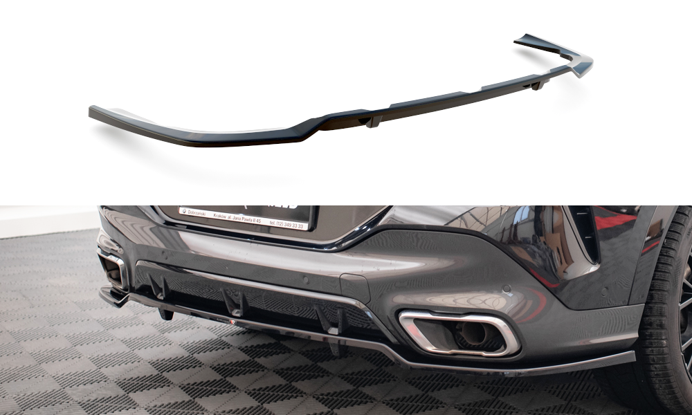 Central Rear Splitter (Vertical Bars) V.3 BMW X6 M-Pack G06