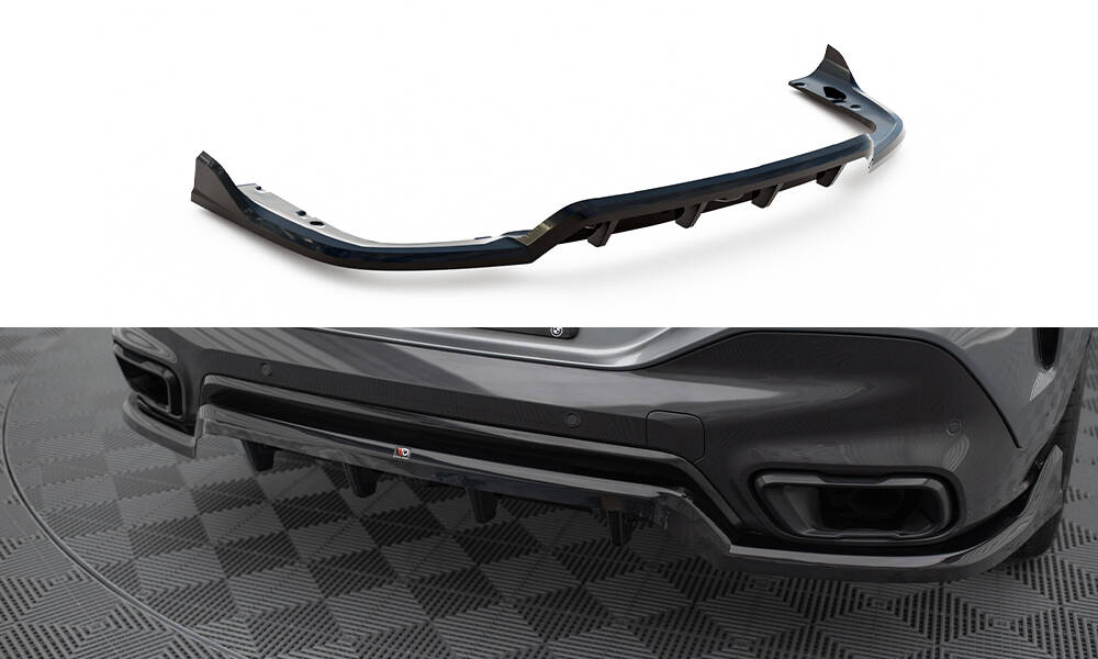 Central Rear Splitter (Vertical Bars) V.2 BMW X6 M-Pack G06 Facelift