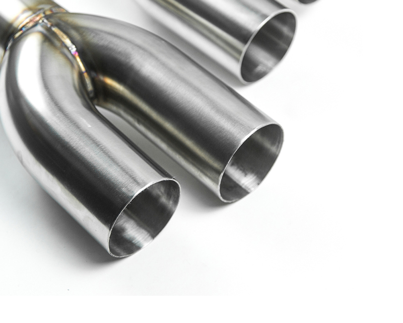 AGENCY POWER RESONATED RACE CAT/MUFFLER DELETE PIPES WITH QUAD TIPS PORSCHE 997TT 07-09 - 2