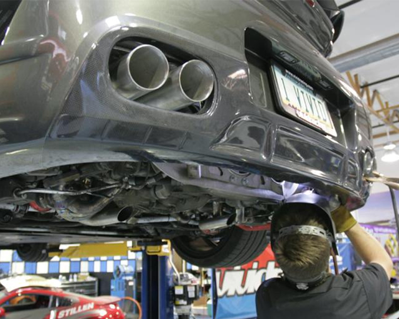 AGENCY POWER RESONATED RACE CAT/MUFFLER DELETE PIPES WITH QUAD TIPS PORSCHE 997TT 07-09 - 3