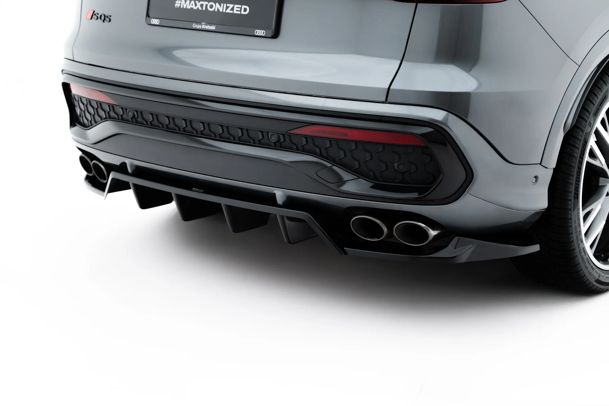 REAR SPLITTER (WITH VERTICAL BARS) SUITABLE FOR AUDI SQ5 SPORTBACK / SUV MK3 – MAXTON DESIGN - 10