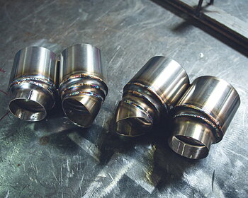 AGENCY POWER QUAD GT2 ANGLE STYLE EXHAUST TIPS PORSCHE 991 TURBO