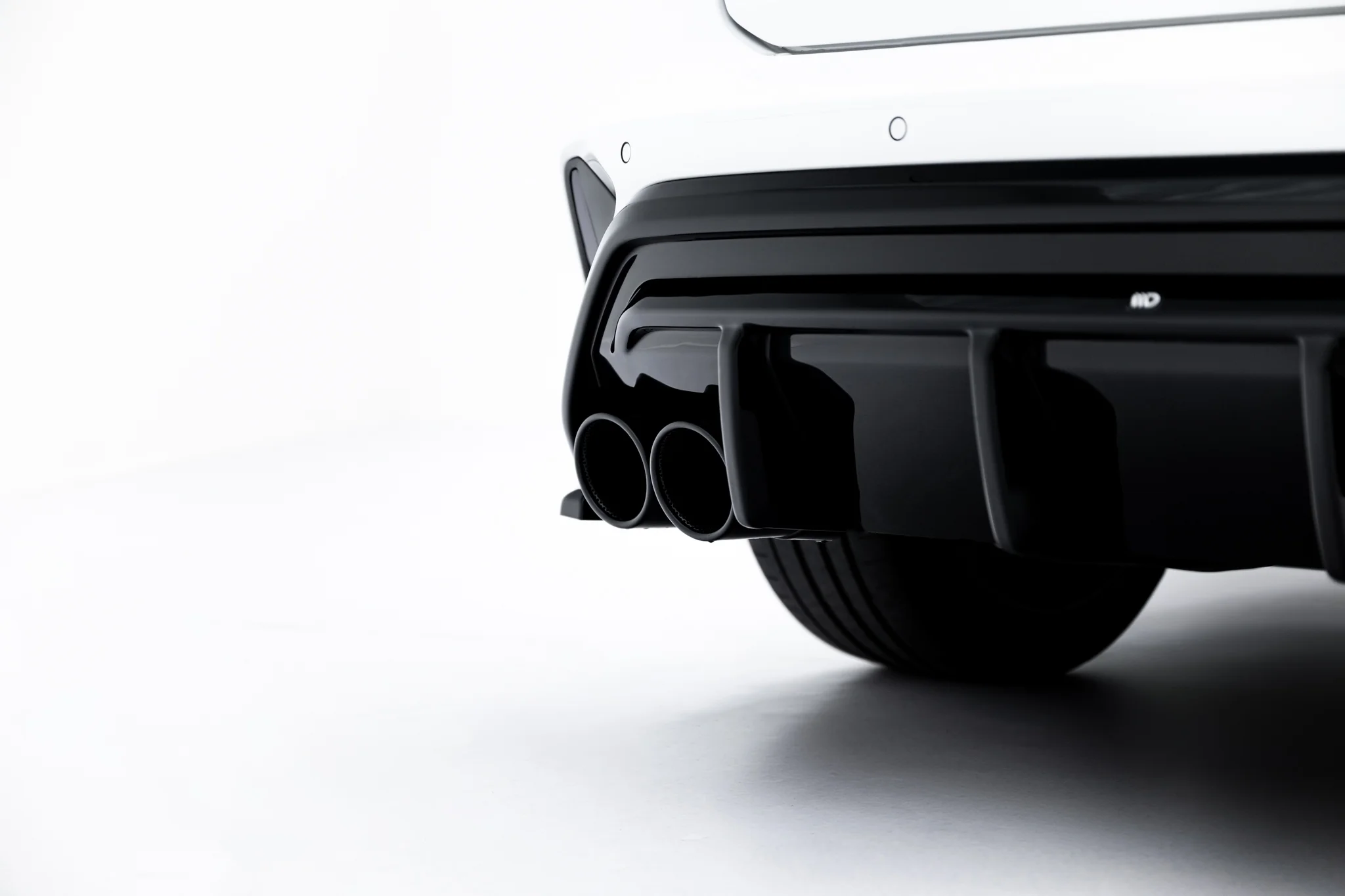 REAR VALANCE + EXHAUST ENDS IMITATION SUITABLE FOR AUDI A3 S-LINE SPORTBACK 8Y FACELIFT – MAXTON DESIGN - 2