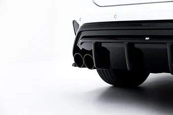 REAR VALANCE + EXHAUST ENDS IMITATION SUITABLE FOR AUDI A3 S-LINE SPORTBACK 8Y FACELIFT – MAXTON DESIGN