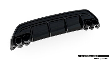 REAR VALANCE + EXHAUST ENDS IMITATION SUITABLE FOR AUDI A3 S-LINE SPORTBACK 8Y FACELIFT – MAXTON DESIGN