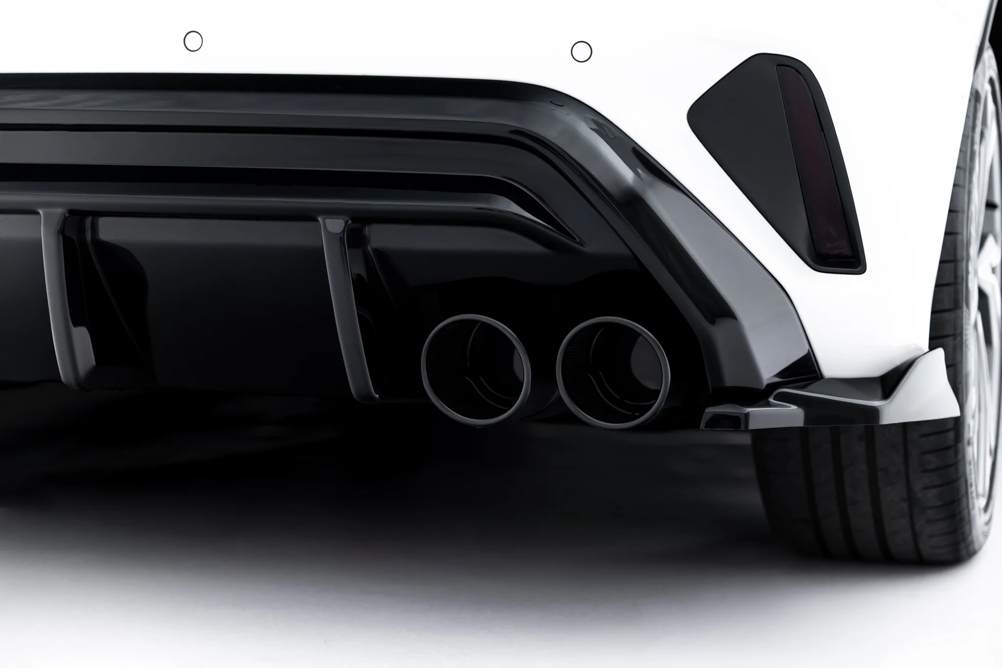 REAR VALANCE + EXHAUST ENDS IMITATION SUITABLE FOR AUDI A3 S-LINE SPORTBACK 8Y FACELIFT – MAXTON DESIGN - 4