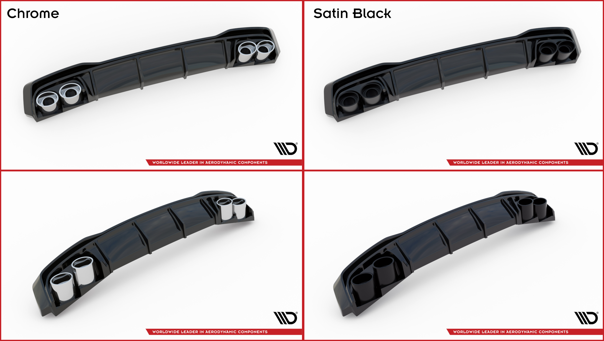 REAR VALANCE + EXHAUST ENDS IMITATION SUITABLE FOR AUDI A3 S-LINE SPORTBACK 8Y FACELIFT – MAXTON DESIGN - 6