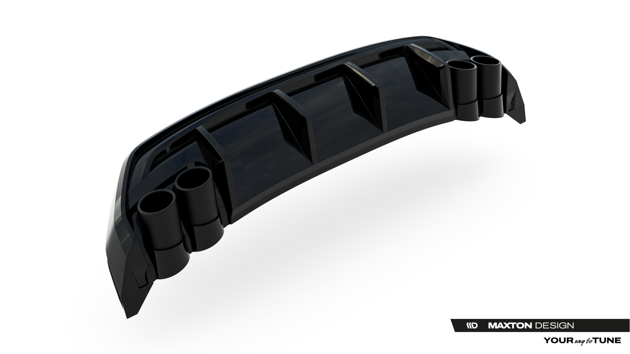 REAR VALANCE + EXHAUST ENDS IMITATION SUITABLE FOR AUDI A3 S-LINE SPORTBACK 8Y FACELIFT – MAXTON DESIGN - 5